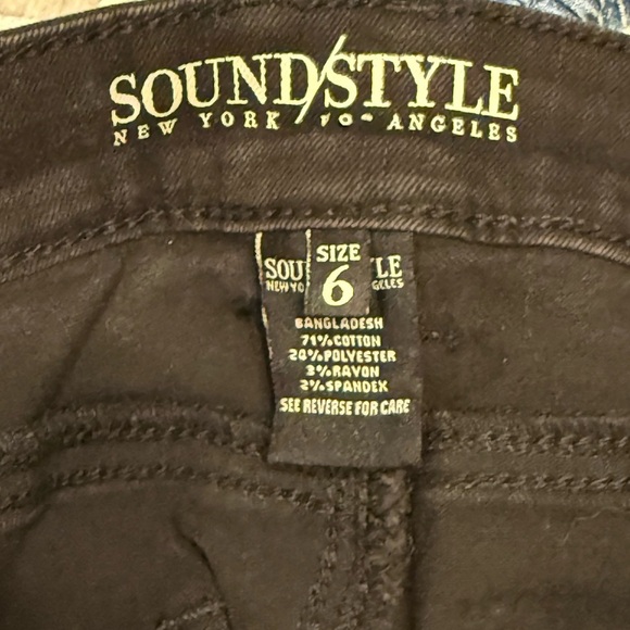 Sound/Style Jamie Ankle Skinny Slim & Sleek Jeans NWT Black 6 - Picture 8 of 12
